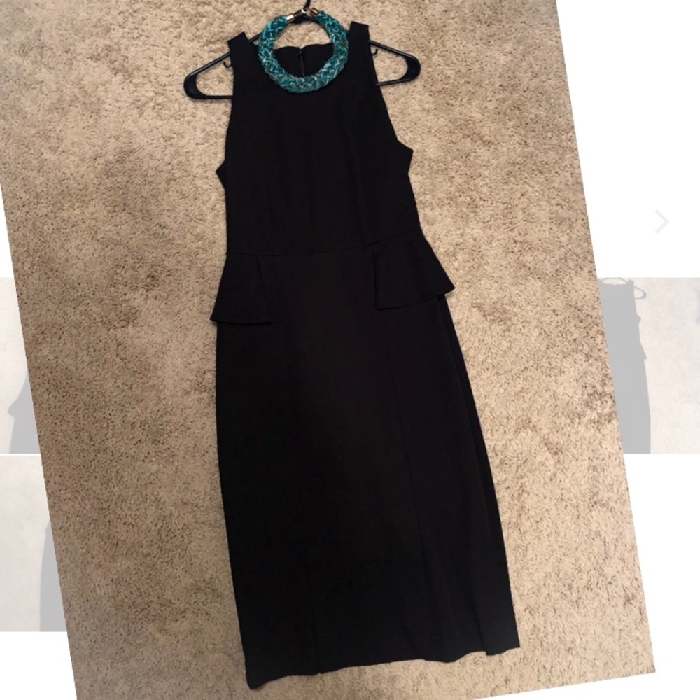 Black peplum Banana Republic dress